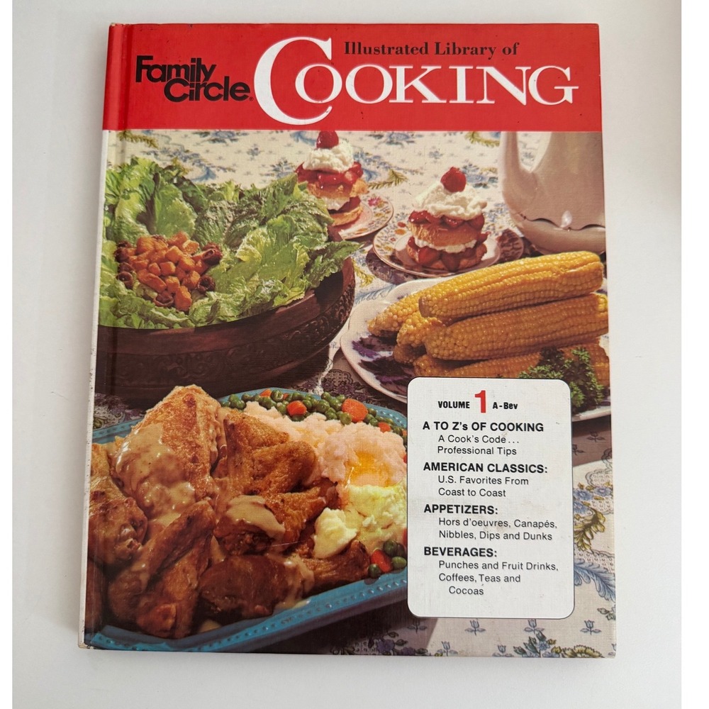 Family Circle Illustrated Library of Cooking Volume 1 A-Bev Hardcover Cookbook